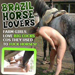 ZOO SEX. Sweet brazilian babe sucking a long horse boner