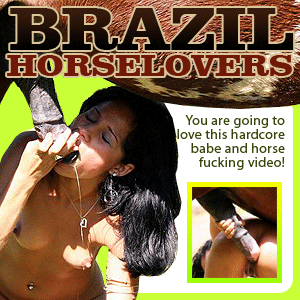 ZOO SEX. Latina slut sucking huge horse cock for hot cum