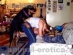 Bestiality sexy teen slut gets dog hardcore sex