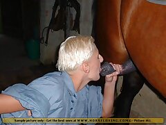 Farm girls hot ass and wet pussy fucked by horse